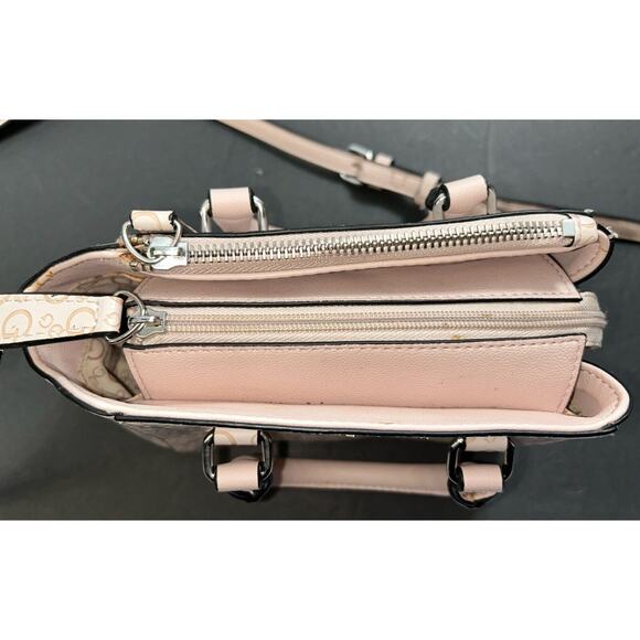 Guess Los Angeles Women’s Crossbody Handbag Tote Purse Monogram Light Pink - Picture 3 of 10